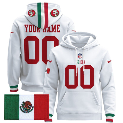 49ers Mexico 2024 Custom Pullover Hoodie