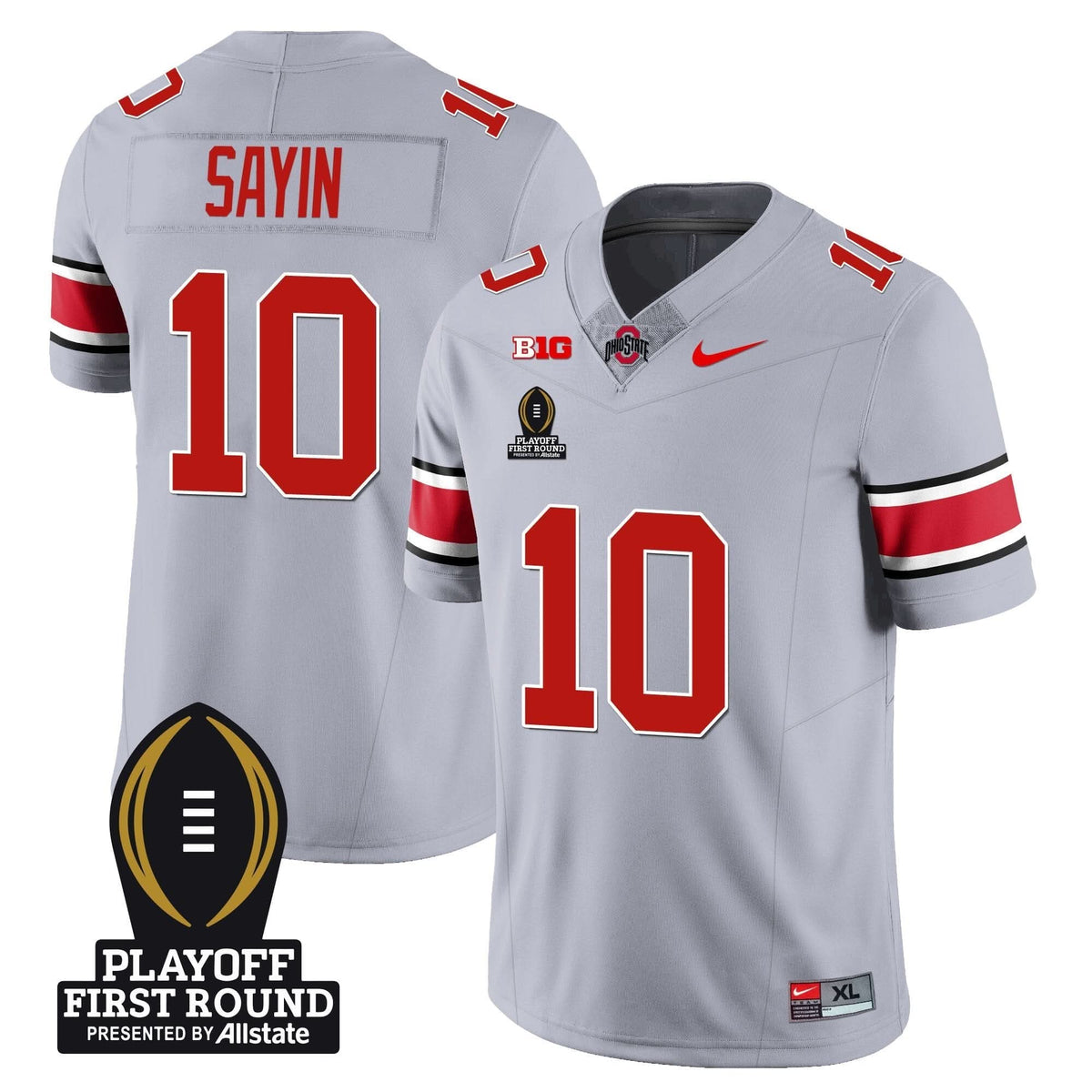 Men's Ohio State Buckeyes Football - Playoff First Round Patch - All Stitched