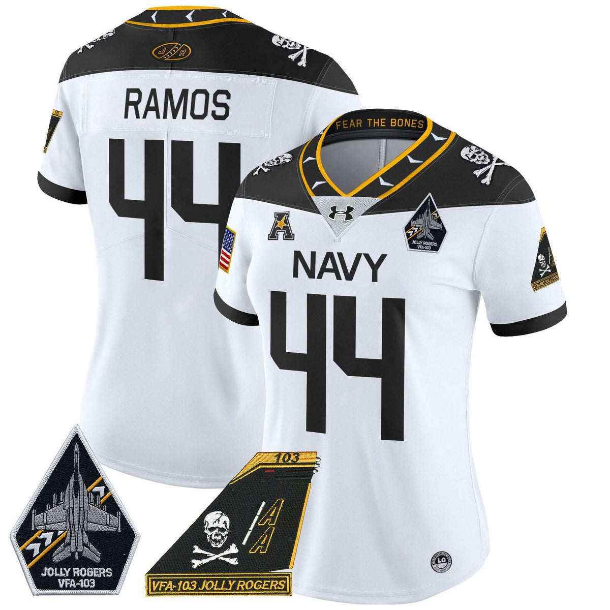 Women's NM 2024 Jolly Rogers Patch Vapor Limited Jersey - Stitched