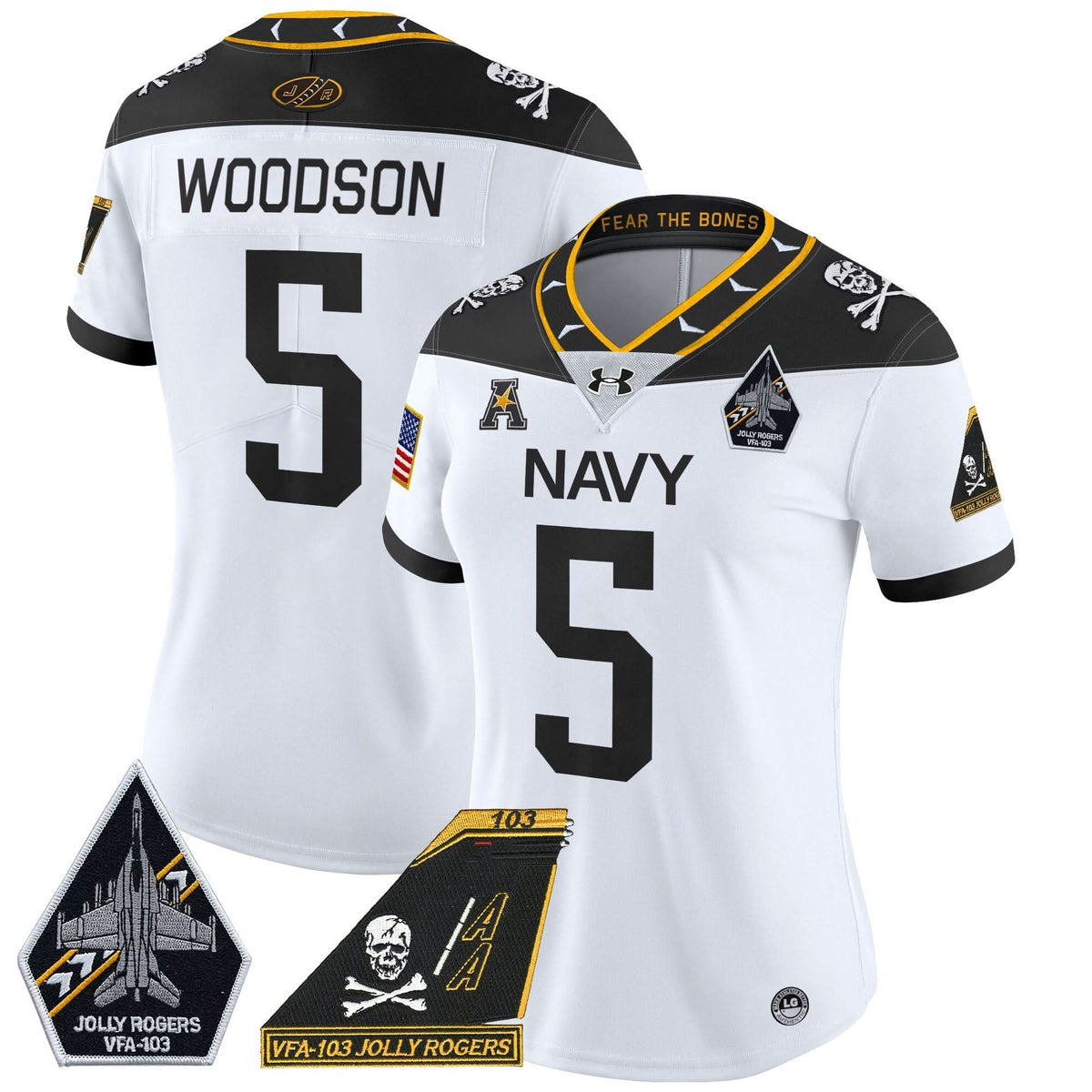 Women's NM 2024 Jolly Rogers Patch Vapor Limited Jersey - Stitched