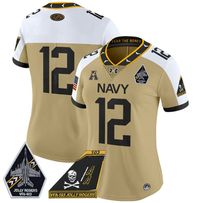 Women's NM 2024 Jolly Rogers Patch Vapor Limited Jersey - Stitched