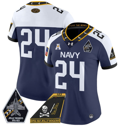 Women's NM 2024 Jolly Rogers Patch Vapor Limited Jersey - Stitched