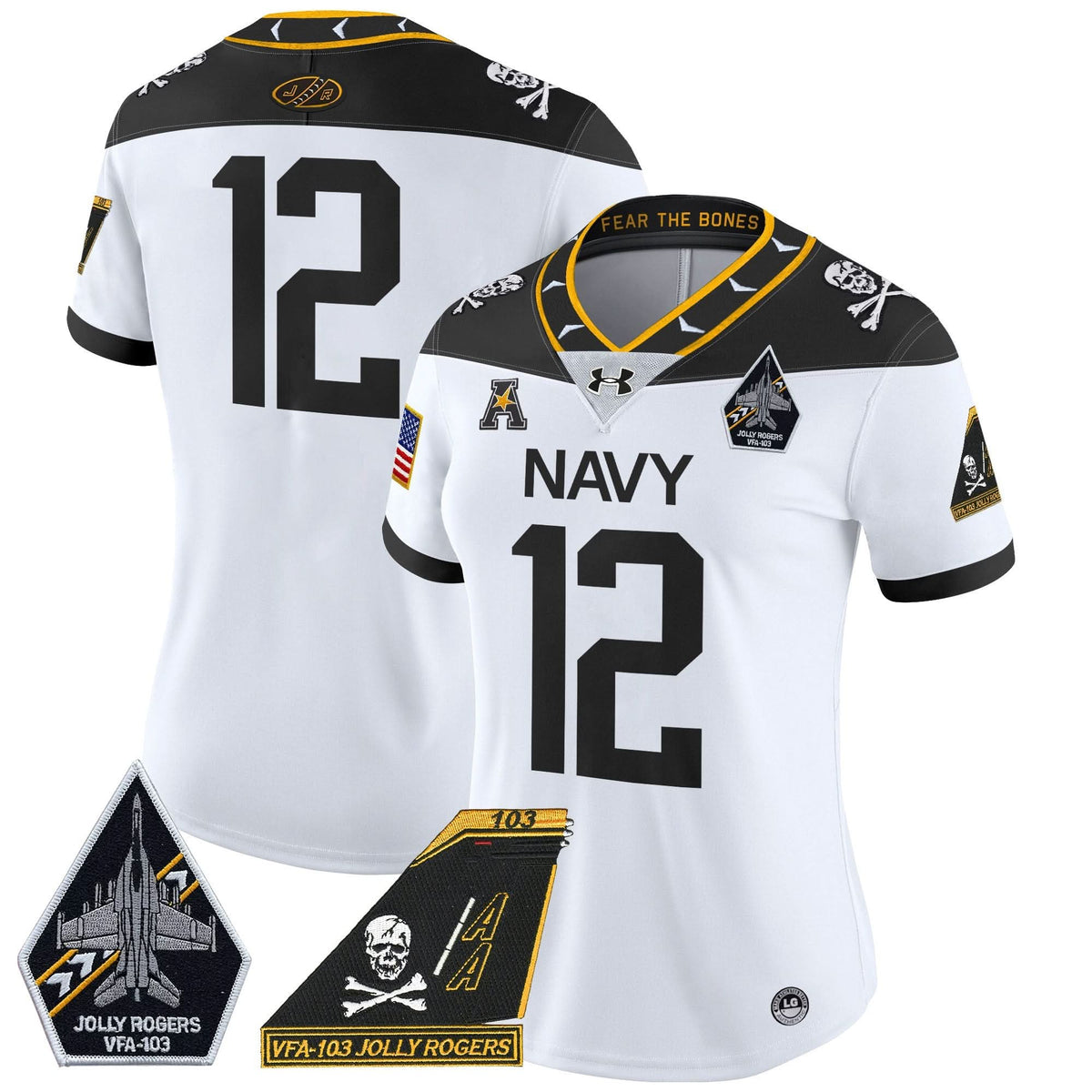 Women's NM 2024 Jolly Rogers Patch Vapor Limited Jersey - Stitched