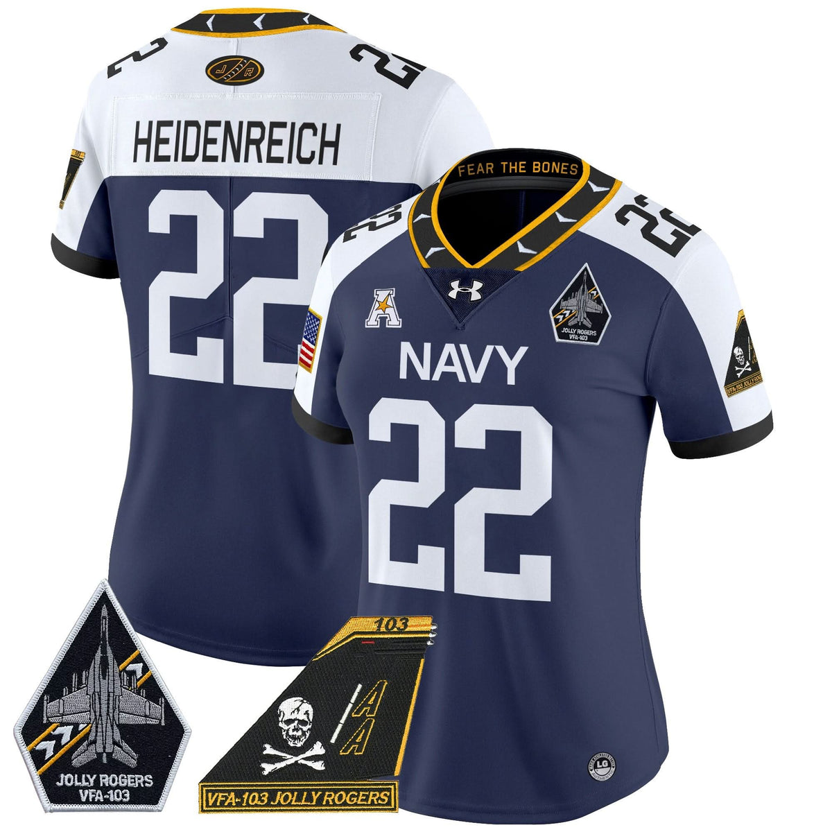 Women's NM 2024 Jolly Rogers Patch Vapor Limited Jersey - Stitched