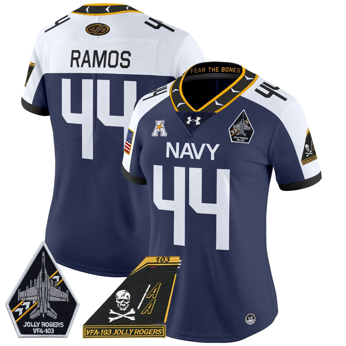 Women's NM 2024 Jolly Rogers Patch Vapor Limited Jersey - Stitched