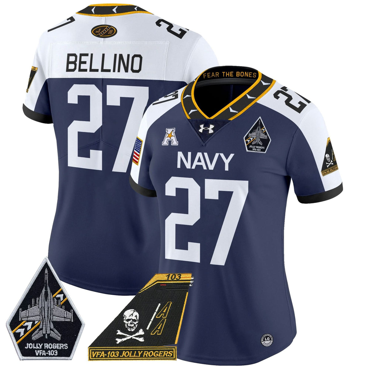 Women's NM 2024 Jolly Rogers Patch Vapor Limited Jersey - Stitched