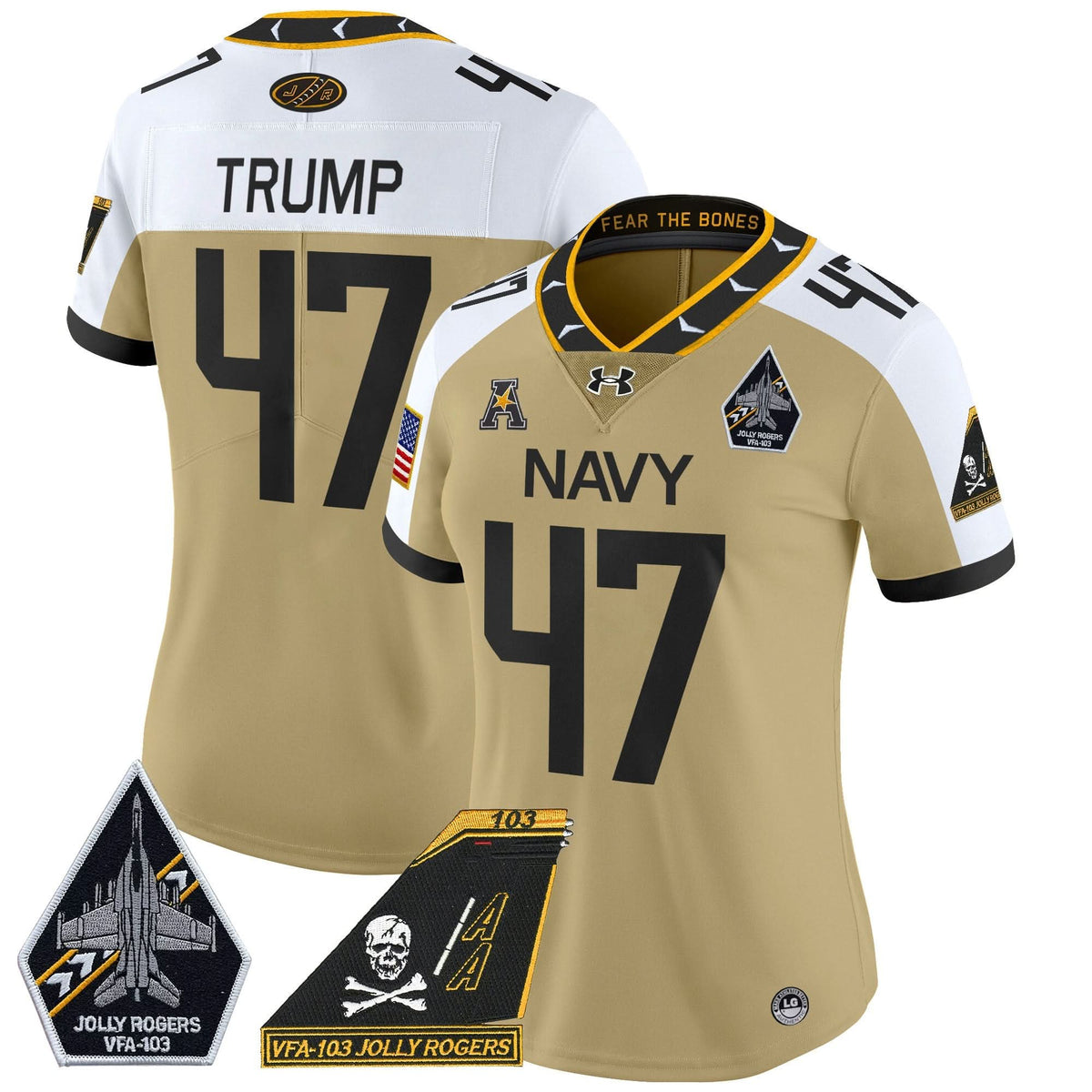 Women's NM 2024 Jolly Rogers Patch Vapor Limited Jersey - Stitched