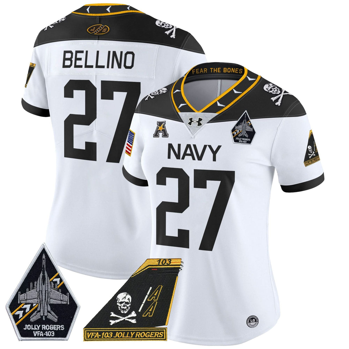 Women's NM 2024 Jolly Rogers Patch Vapor Limited Jersey - Stitched