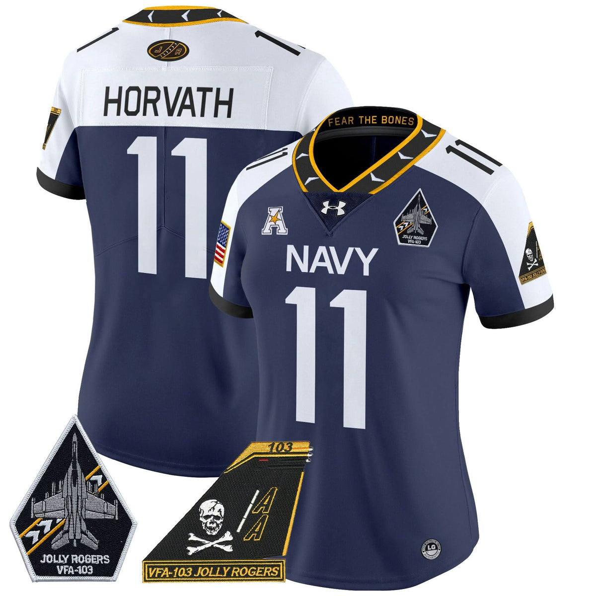 Women's NM 2024 Jolly Rogers Patch Vapor Limited Jersey - Stitched