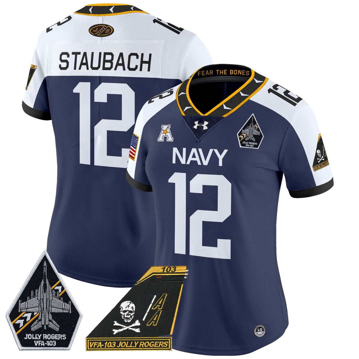 Women's NM 2024 Jolly Rogers Patch Vapor Limited Jersey - Stitched