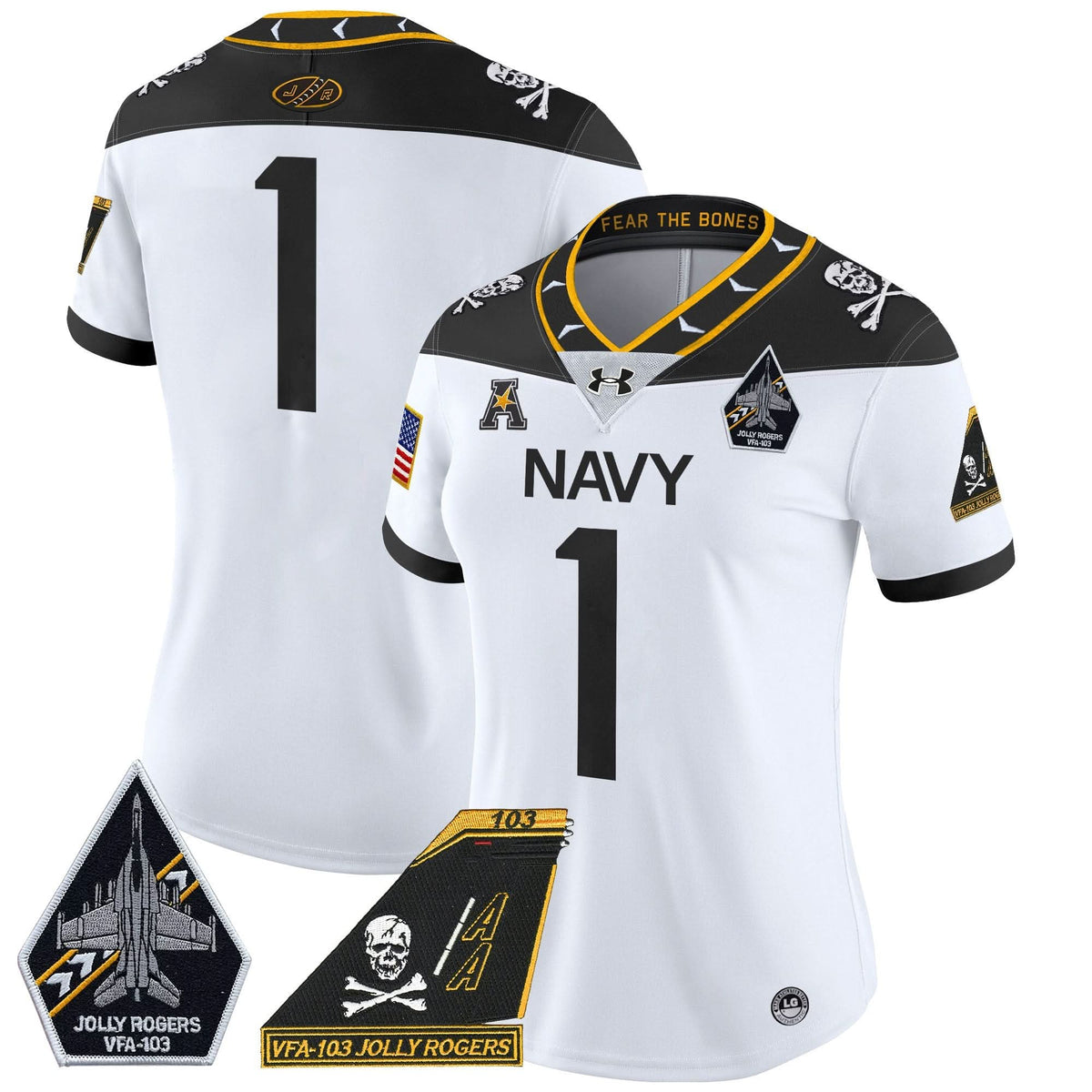 Women's NM 2024 Jolly Rogers Patch Vapor Limited Jersey - Stitched