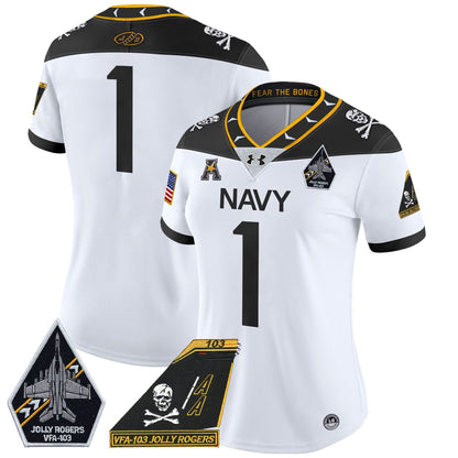 Women's NM 2024 Jolly Rogers Patch Vapor Limited Jersey - Stitched