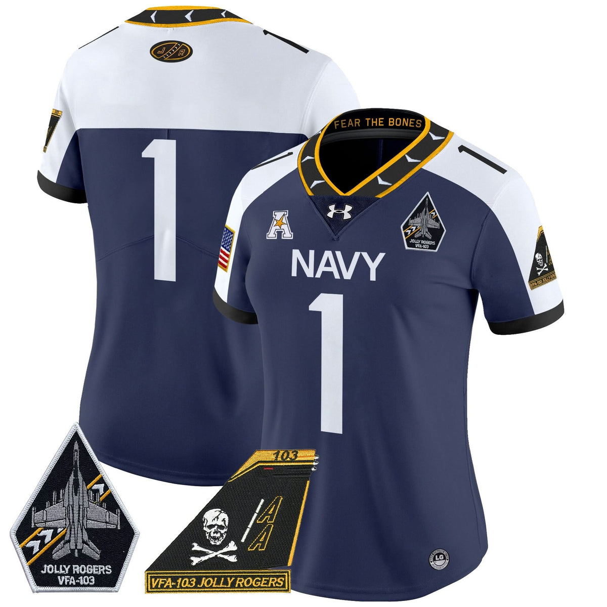 Women's NM 2024 Jolly Rogers Patch Vapor Limited Jersey - Stitched