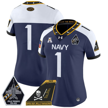 Women's NM 2024 Jolly Rogers Patch Vapor Limited Jersey - Stitched