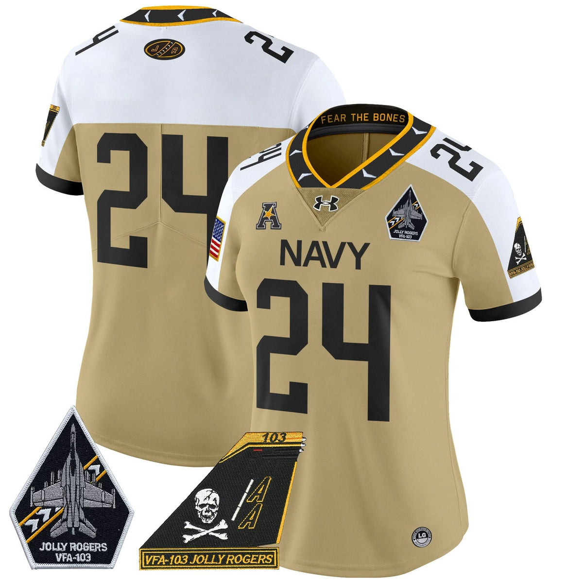 Women's NM 2024 Jolly Rogers Patch Vapor Limited Jersey - Stitched