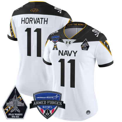 Women's NM 2025 Armed Forces Bowl Patch Vapor Limited Jersey - Stitched
