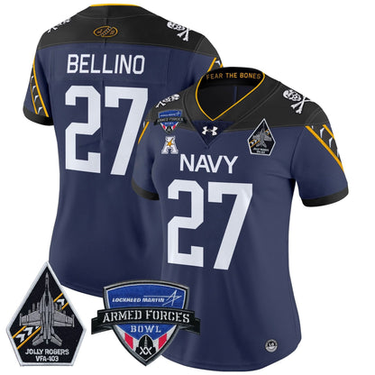 Women's NM 2025 Armed Forces Bowl Patch Vapor Limited Jersey - Stitched