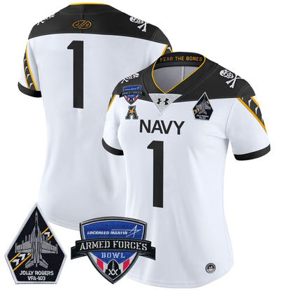 Women's NM 2025 Armed Forces Bowl Patch Vapor Limited Jersey - Stitched