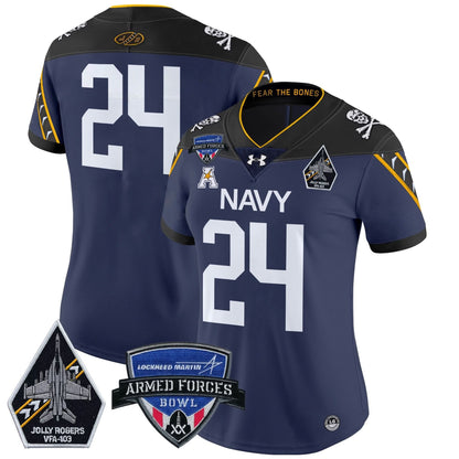 Women's NM 2025 Armed Forces Bowl Patch Vapor Limited Jersey - Stitched