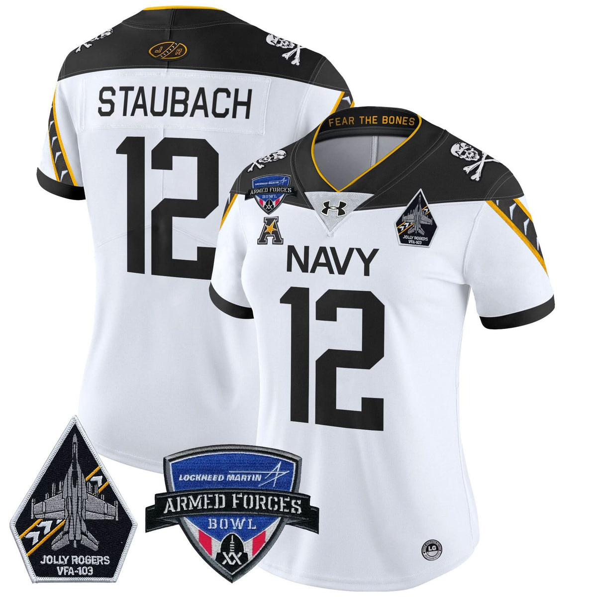 Women's NM 2025 Armed Forces Bowl Patch Vapor Limited Jersey - Stitched