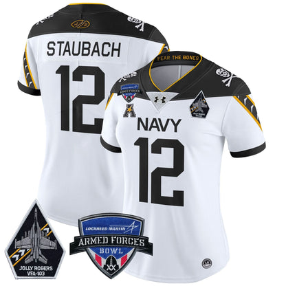 Women's NM 2025 Armed Forces Bowl Patch Vapor Limited Jersey - Stitched