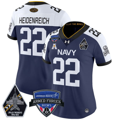 Women's NM 2025 Armed Forces Bowl Patch Vapor Limited Jersey - Stitched