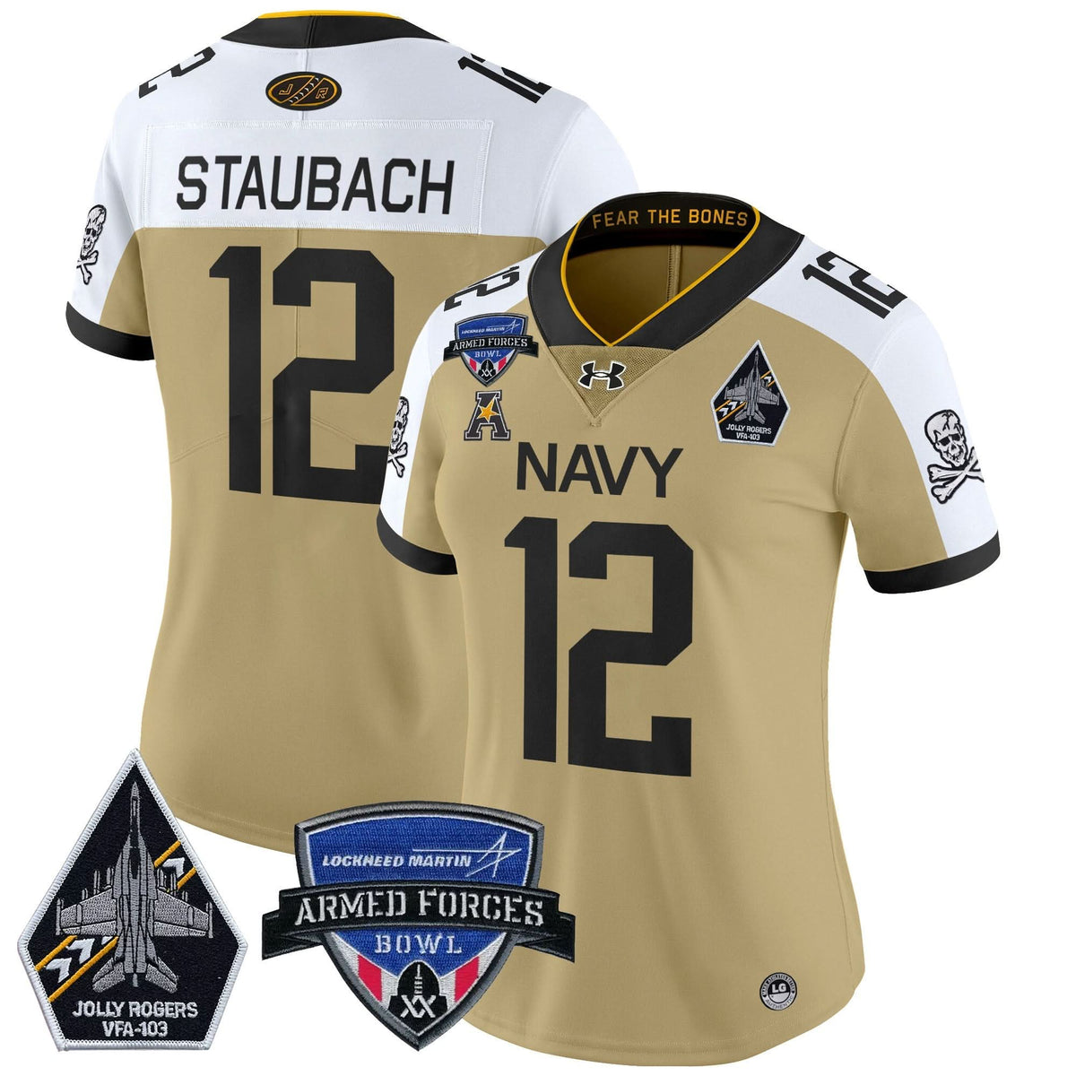 Women's NM 2025 Armed Forces Bowl Patch Vapor Limited Jersey - Stitched