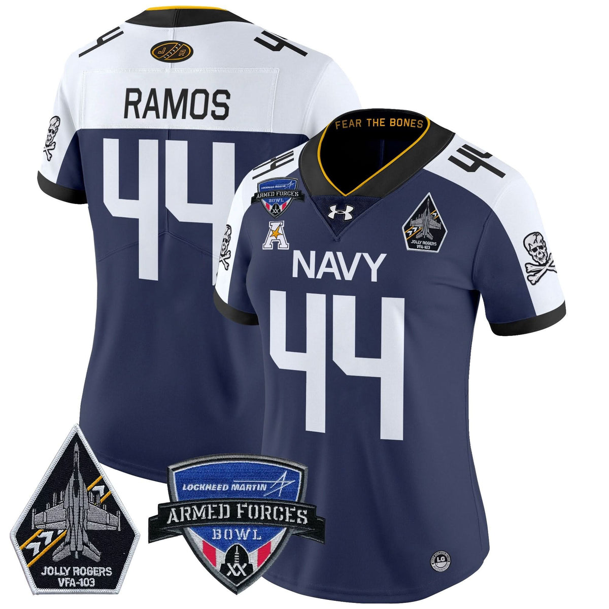 Women's NM 2025 Armed Forces Bowl Patch Vapor Limited Jersey - Stitched