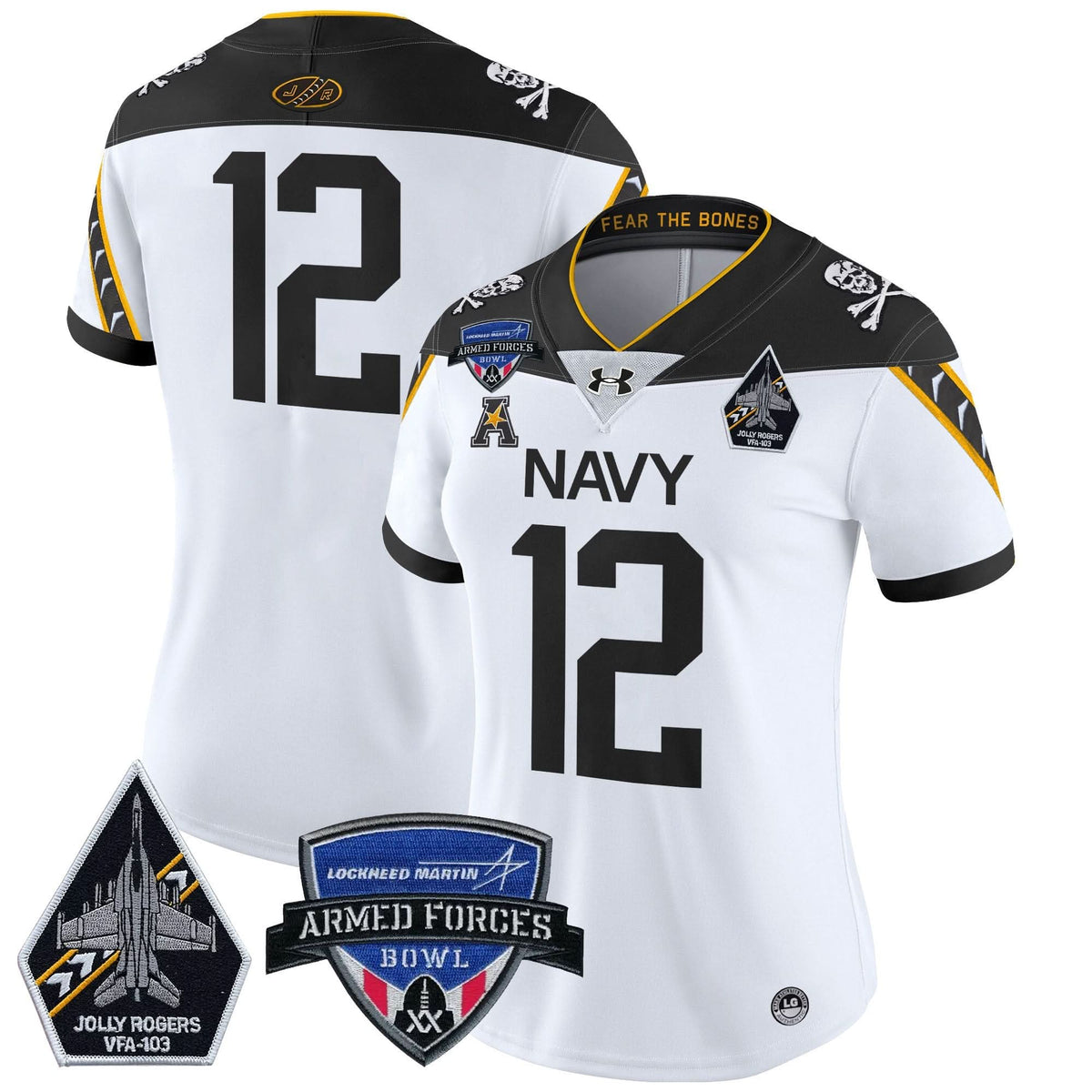 Women's NM 2025 Armed Forces Bowl Patch Vapor Limited Jersey - Stitched