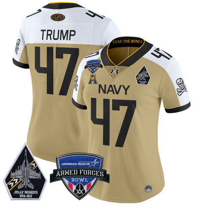 Women's NM 2025 Armed Forces Bowl Patch Vapor Limited Jersey - Stitched