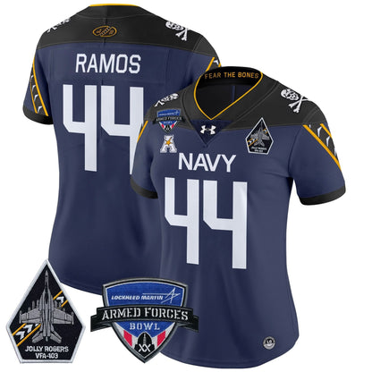Women's NM 2025 Armed Forces Bowl Patch Vapor Limited Jersey - Stitched