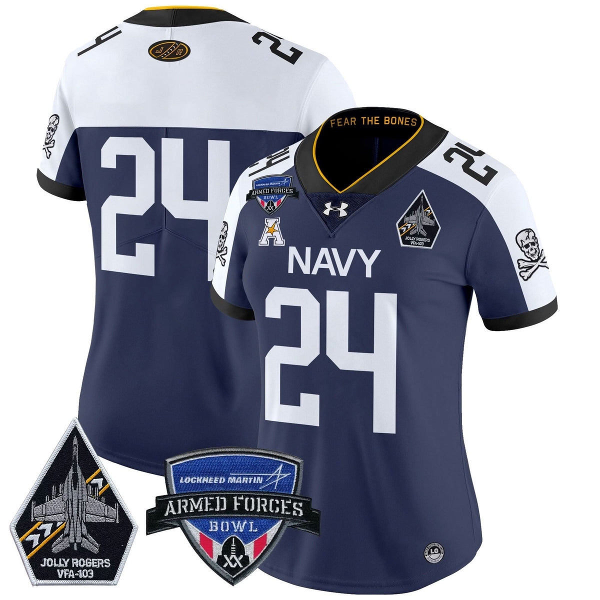 Women's NM 2025 Armed Forces Bowl Patch Vapor Limited Jersey - Stitched