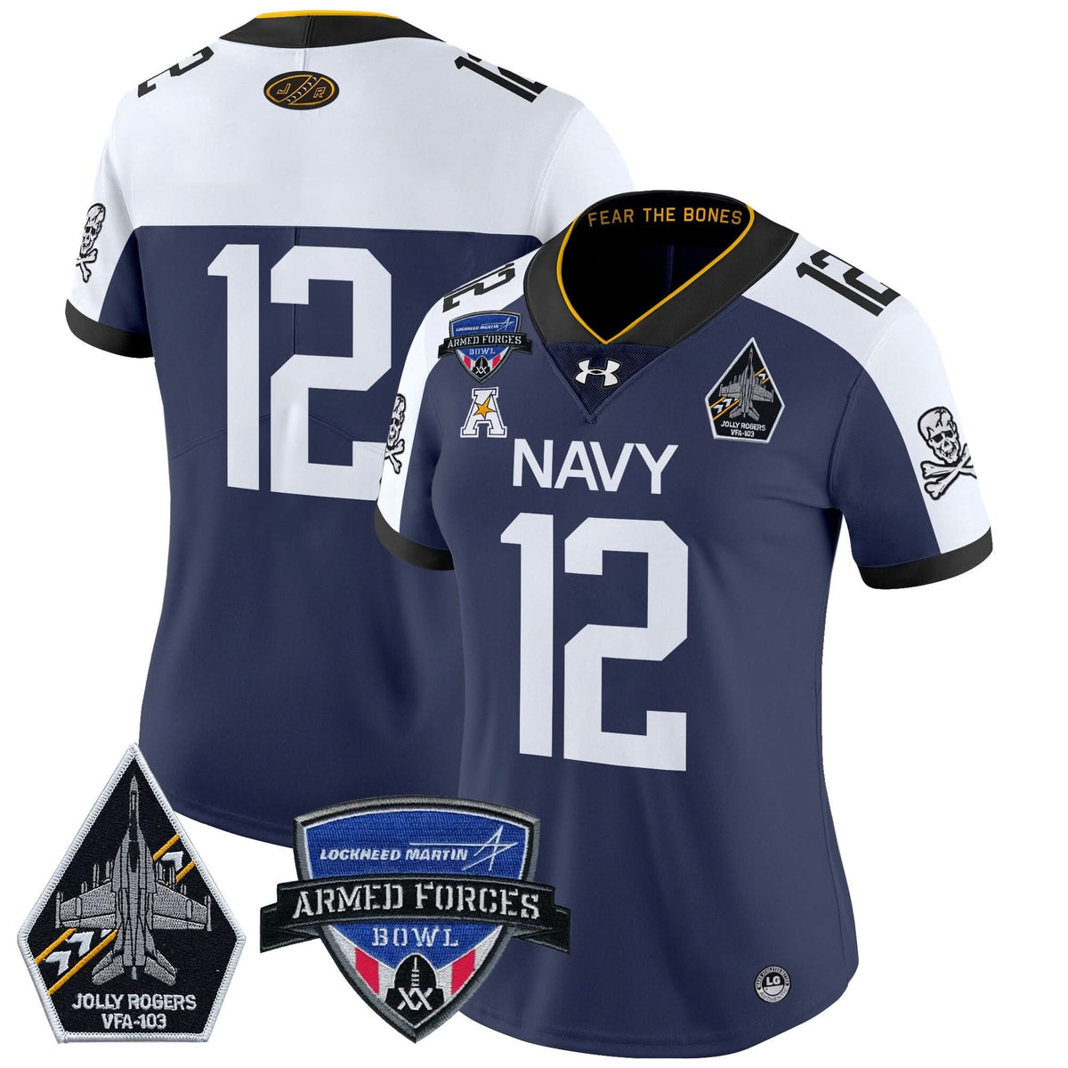 Women's NM 2025 Armed Forces Bowl Patch Vapor Limited Jersey - Stitched