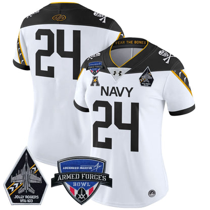 Women's NM 2025 Armed Forces Bowl Patch Vapor Limited Jersey - Stitched