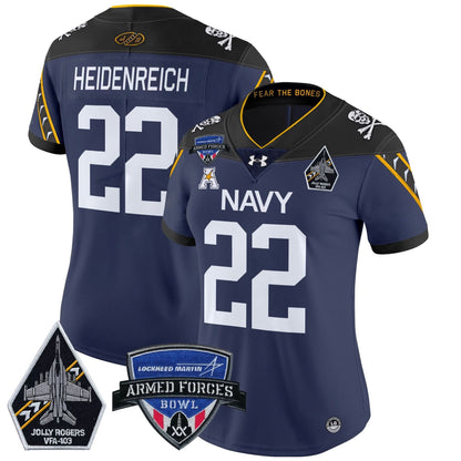 Women's NM 2025 Armed Forces Bowl Patch Vapor Limited Jersey - Stitched