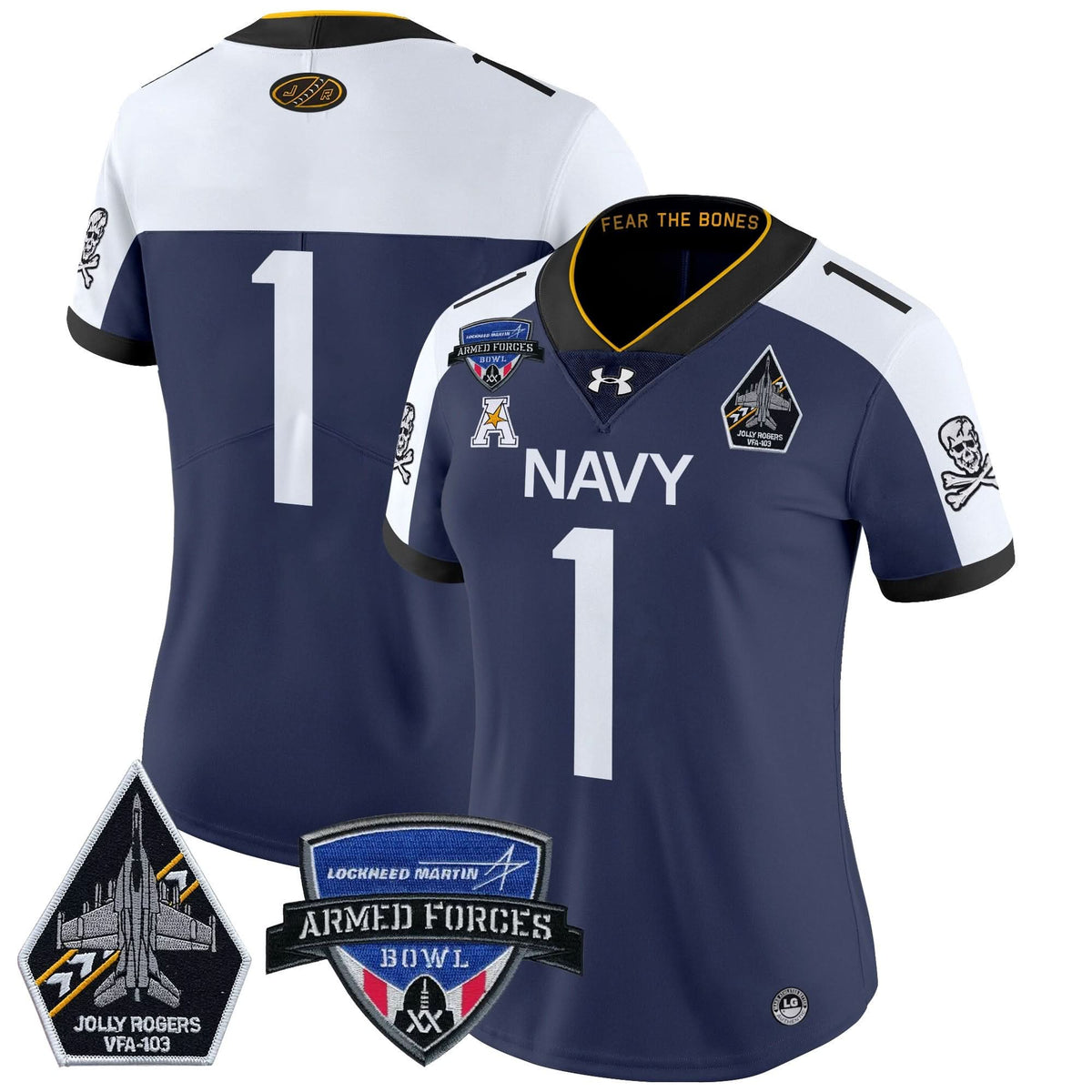 Women's NM 2025 Armed Forces Bowl Patch Vapor Limited Jersey - Stitched