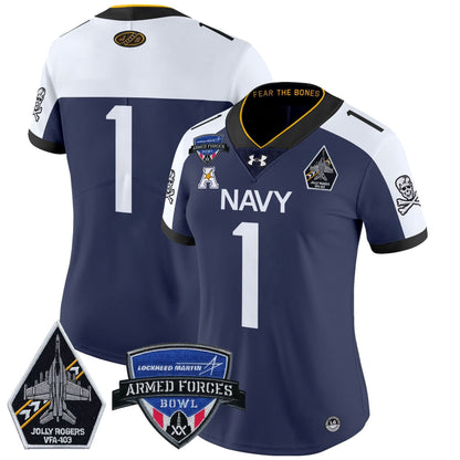 Women's NM 2025 Armed Forces Bowl Patch Vapor Limited Jersey - Stitched