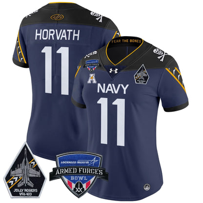 Women's NM 2025 Armed Forces Bowl Patch Vapor Limited Jersey - Stitched