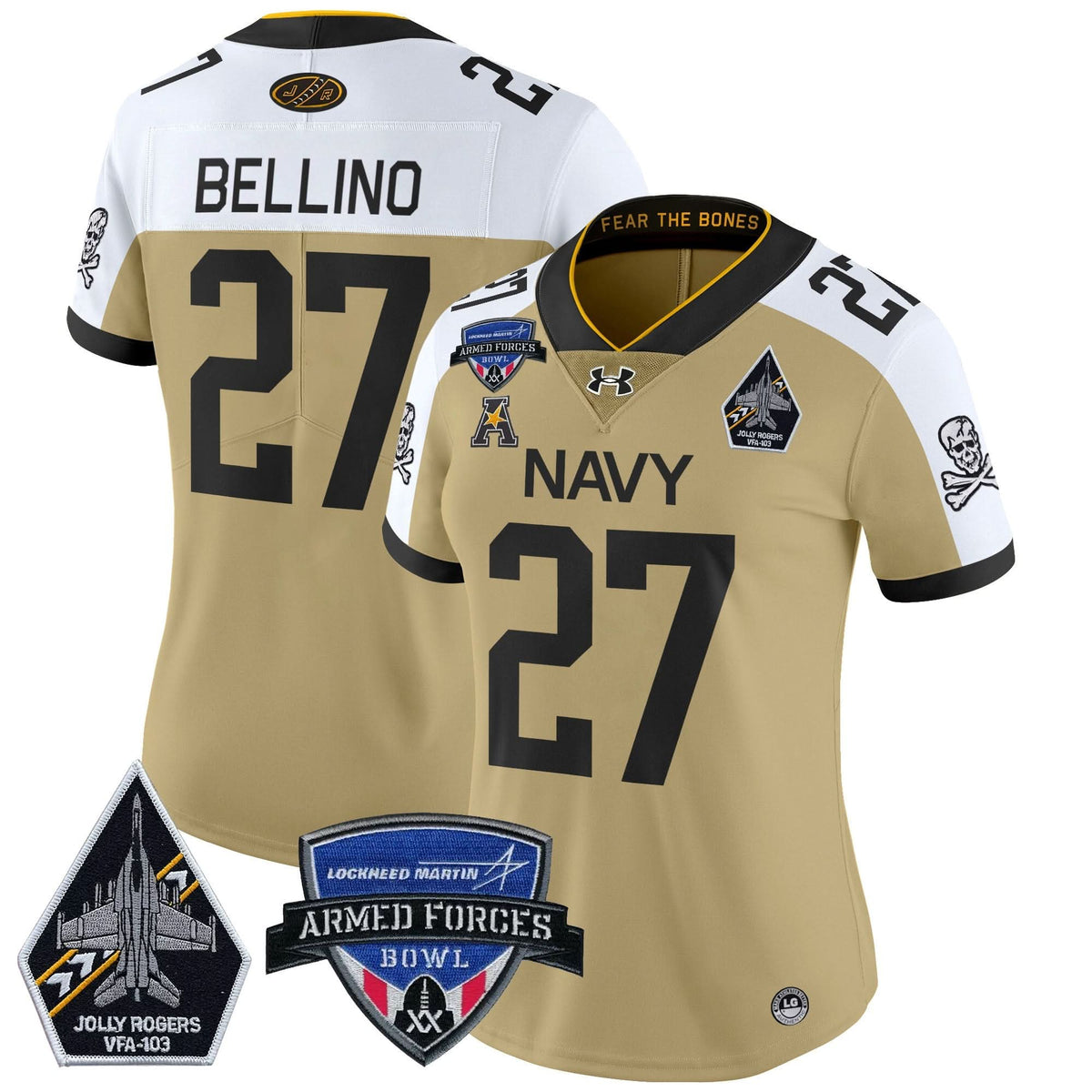 Women's NM 2025 Armed Forces Bowl Patch Vapor Limited Jersey - Stitched