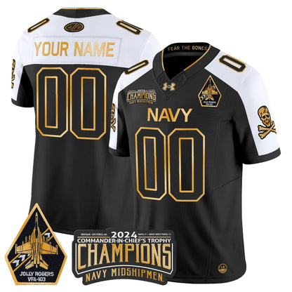 NM 2024 Commander-In-Chief's Trophy Champions Patch Gold Vapor Limited Custom Jersey