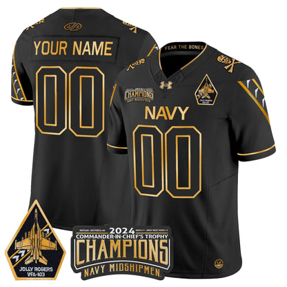 NM 2024 Commander-In-Chief's Trophy Champions Patch Gold Vapor Limited Custom Jersey