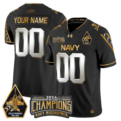 NM 2024 Commander-In-Chief's Trophy Champions Patch Gold Vapor Limited Custom Jersey