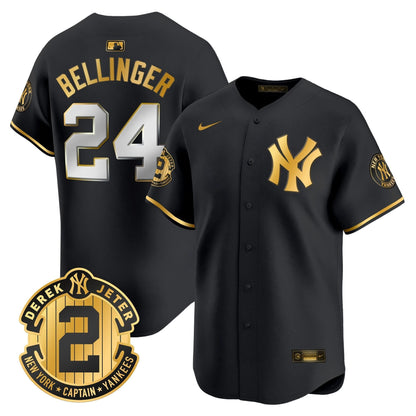 Men's Yankees Derek Jeter Patch Vapor Premier Limited Jersey - All Stitched