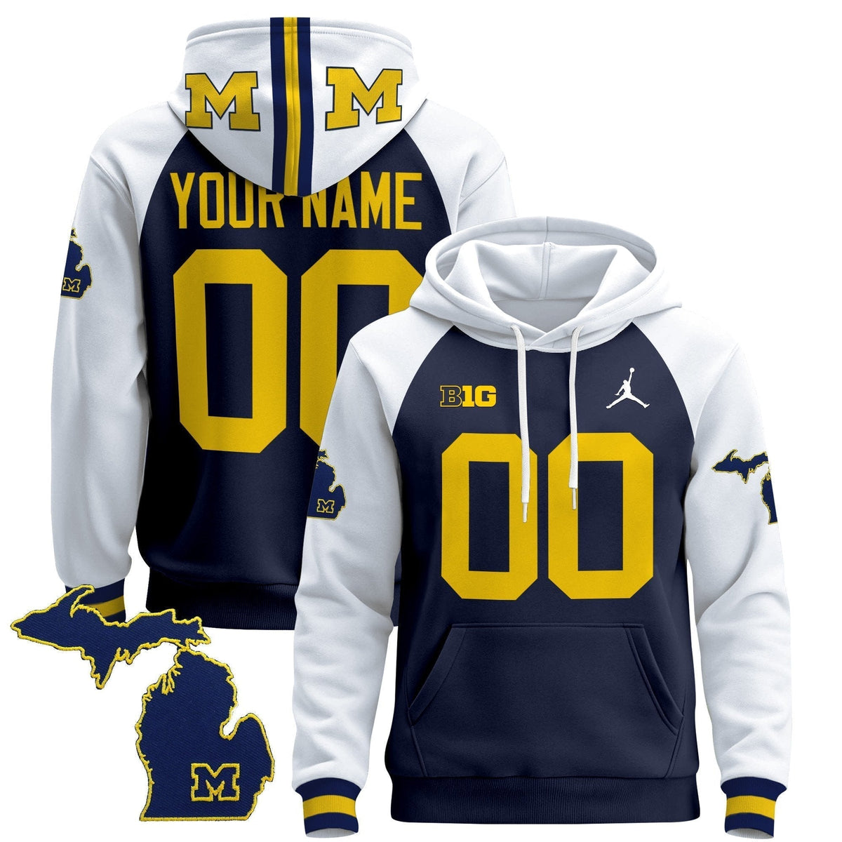 Michigan Wolverines 2024 Custom Pullover Hoodie