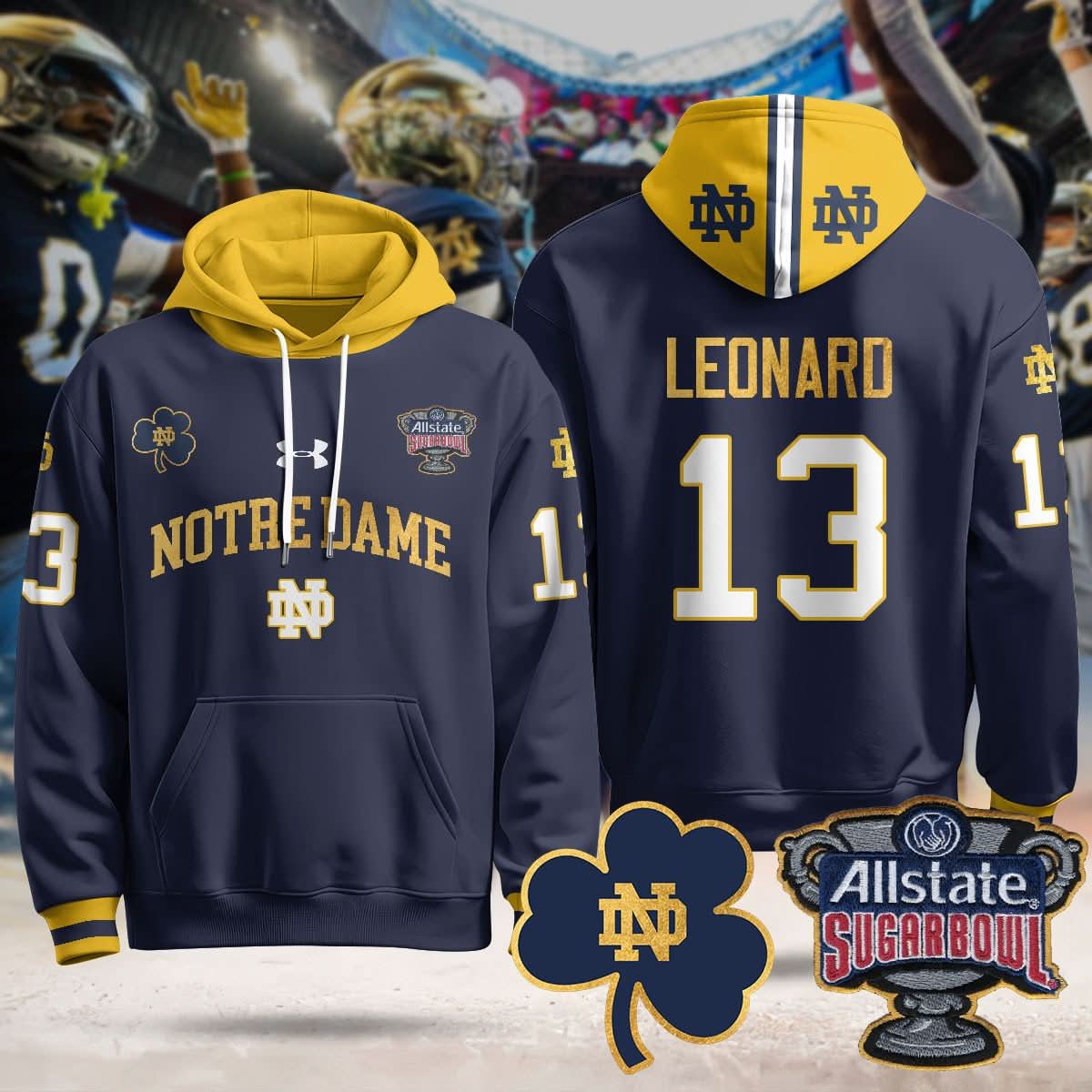 NDFI Allstate Sugar Bowl Hoodie - Stitched