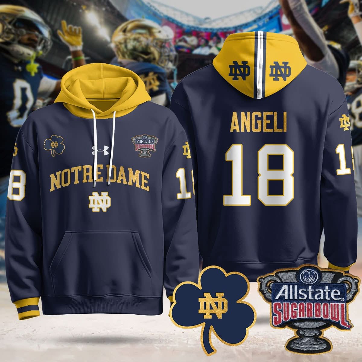 NDFI Allstate Sugar Bowl Hoodie - Stitched