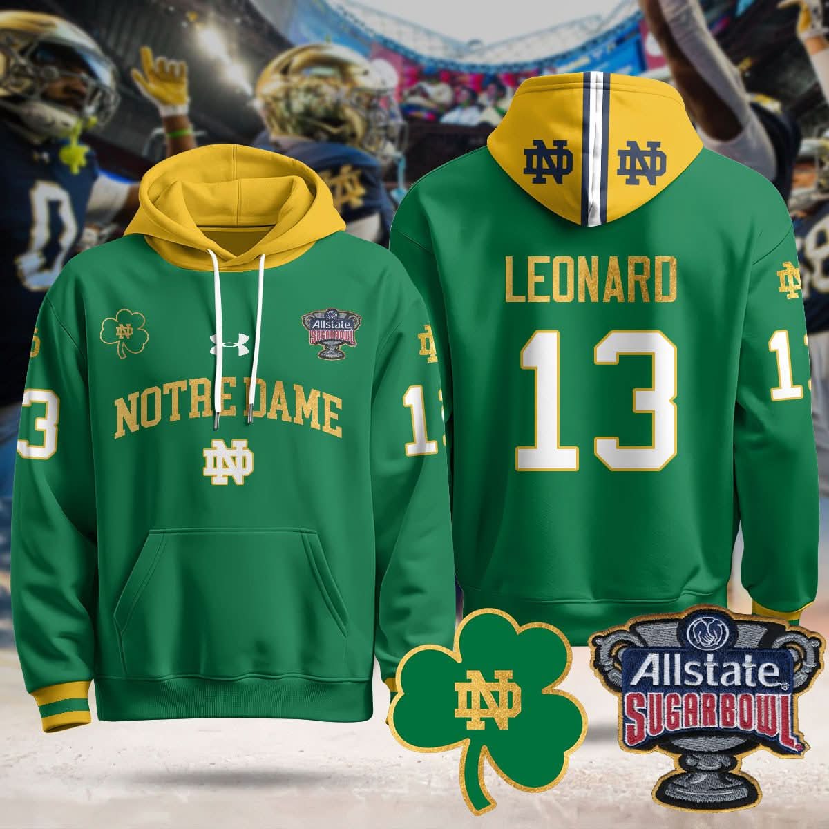 NDFI Allstate Sugar Bowl Hoodie - Stitched
