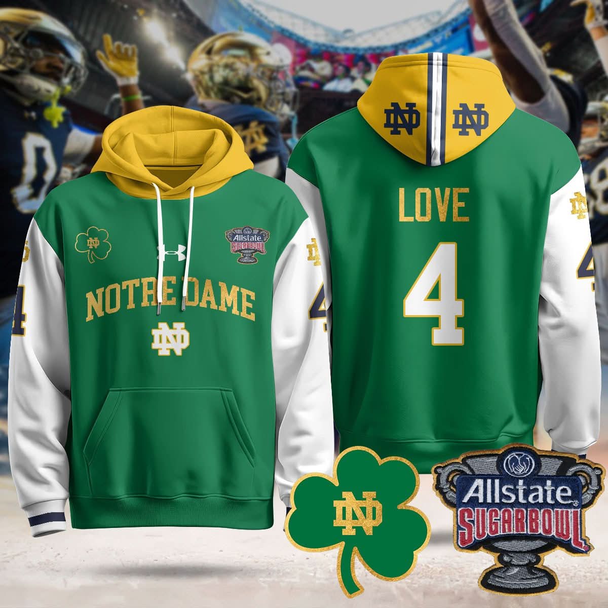 NDFI Allstate Sugar Bowl Hoodie - Stitched