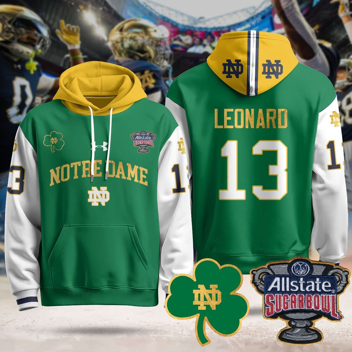 NDFI Allstate Sugar Bowl Hoodie - Stitched