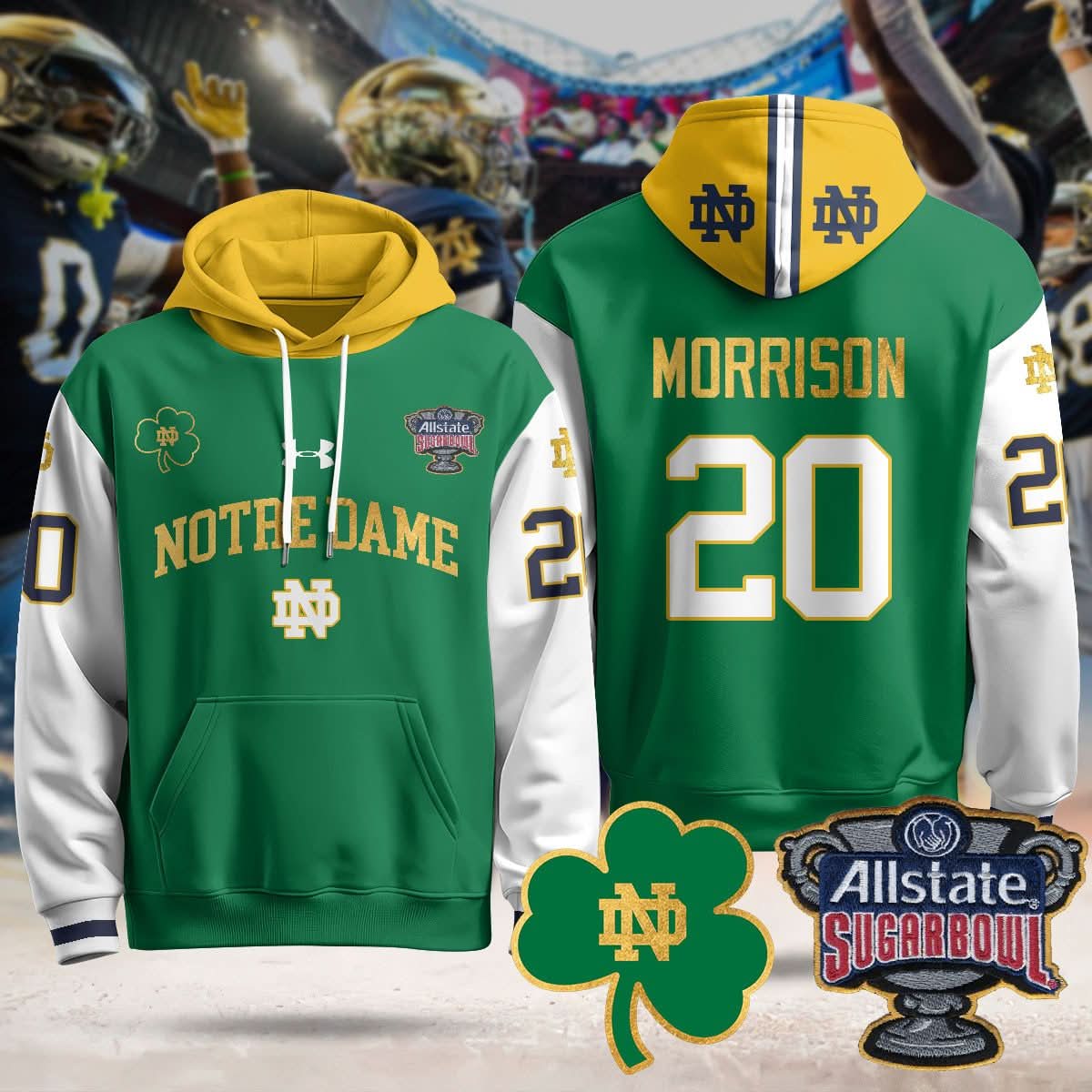 NDFI Allstate Sugar Bowl Hoodie - Stitched